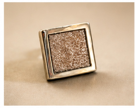 Anillo Druzy Cuadrado
